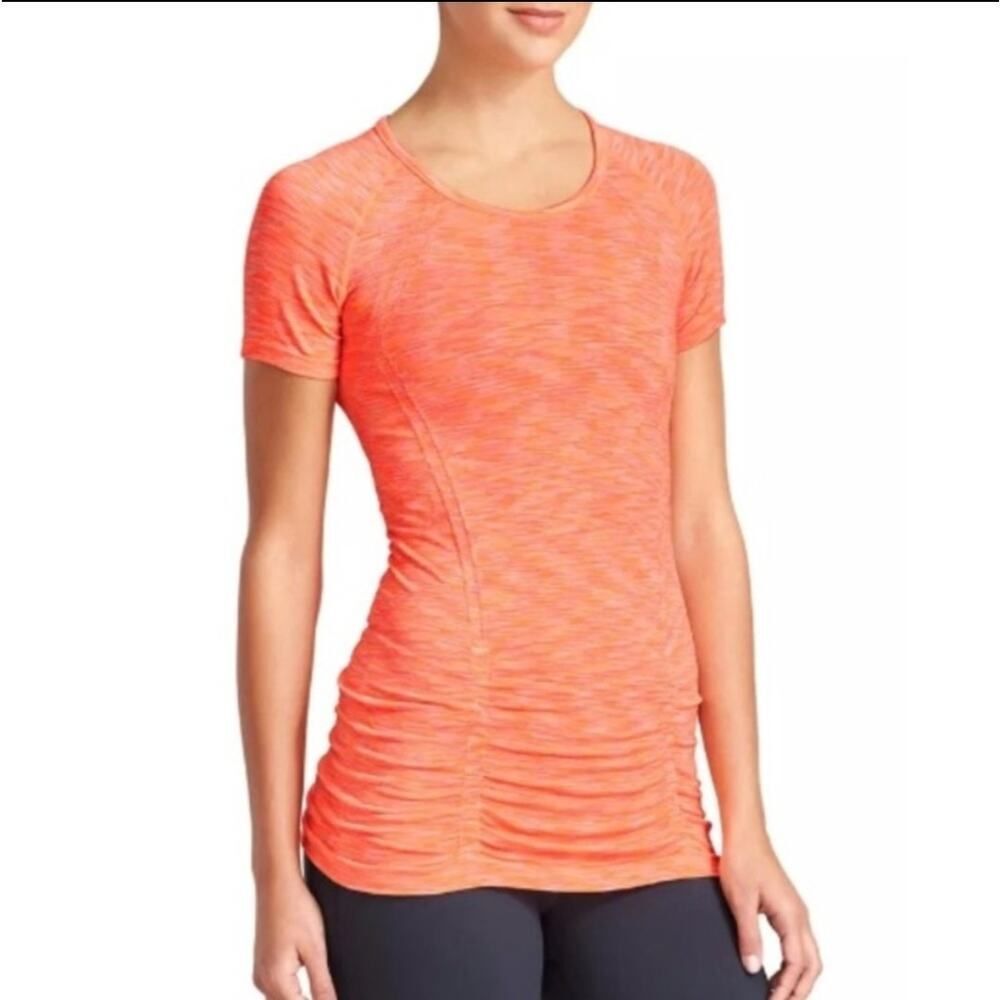 Athleta Fastest Track Pop Pink and Orange Top XS